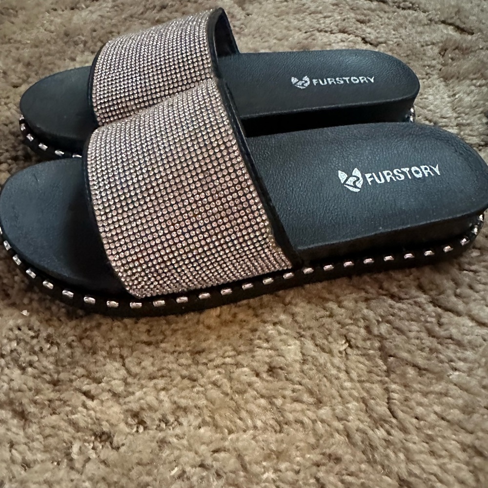 glitter sandals